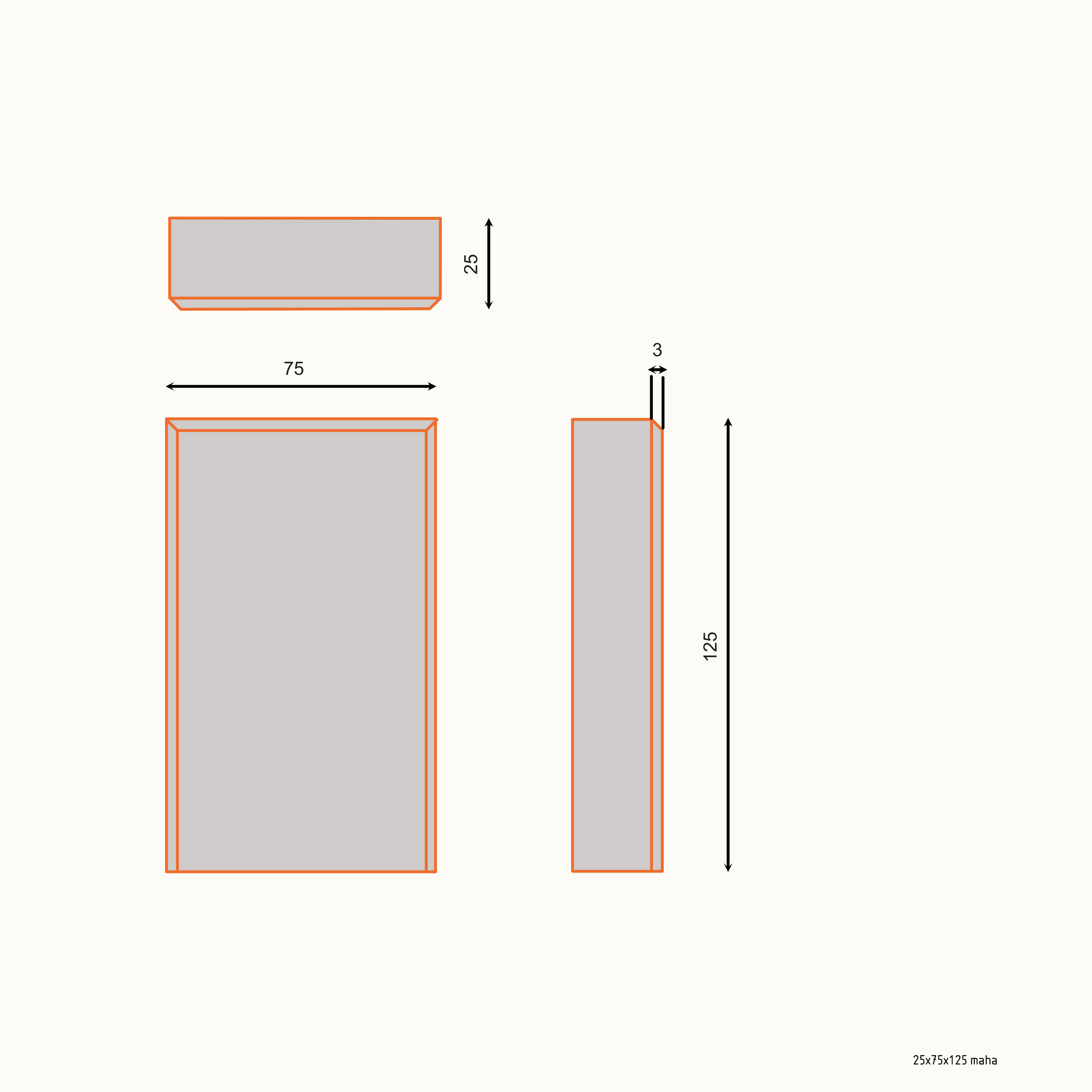 Decorative block 25x75x125 - Image 2