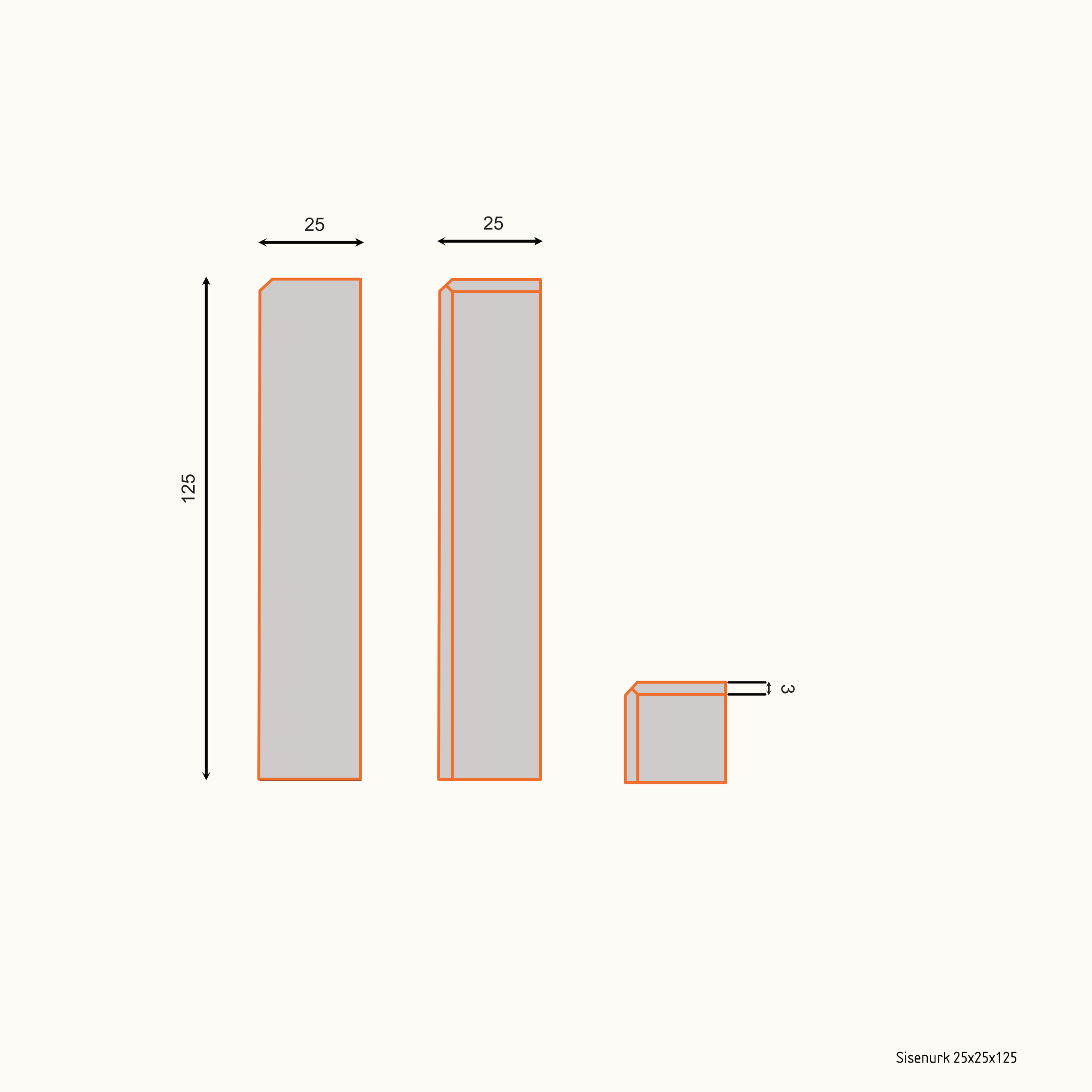Decorative block 25x25x125 - Image 2