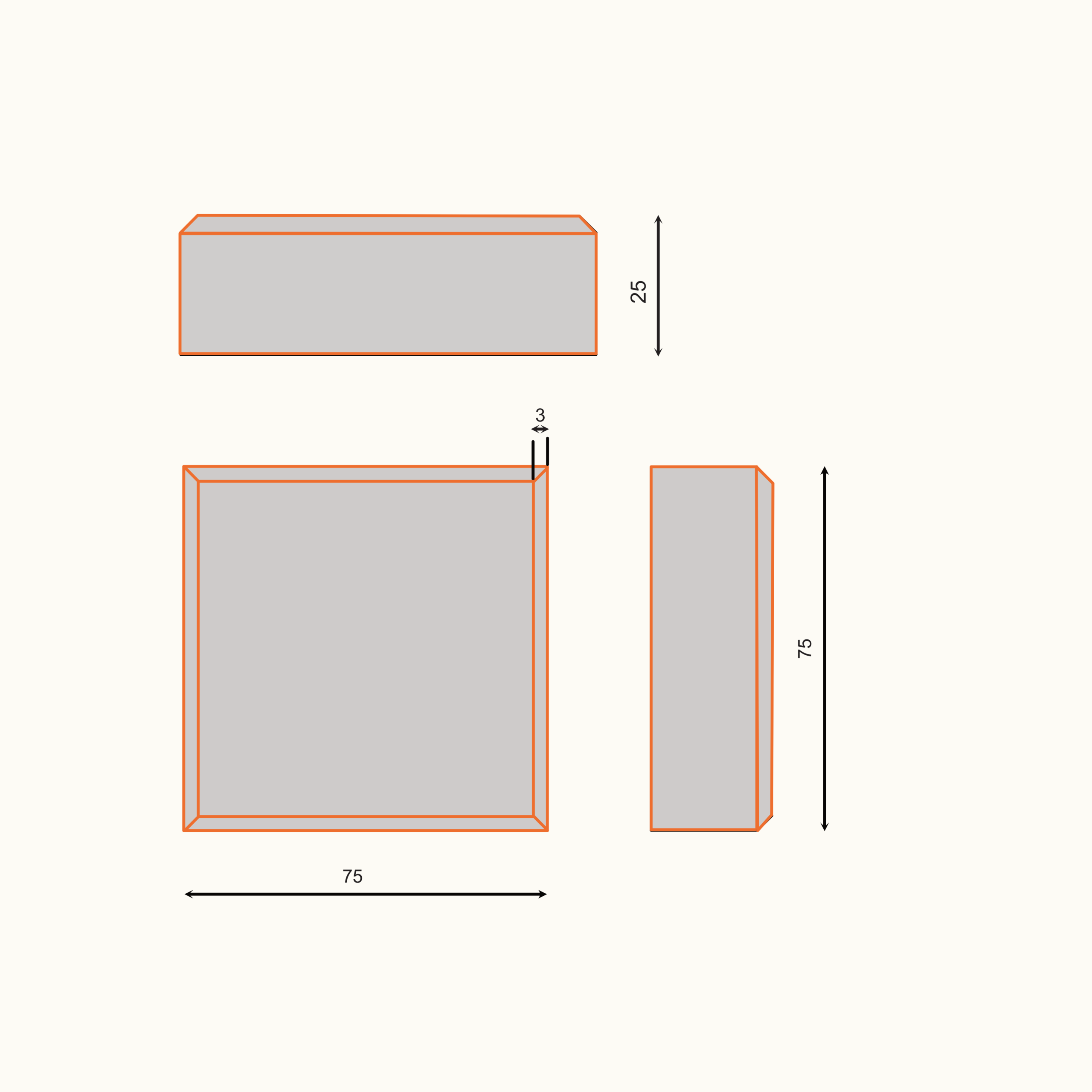 Decorative block 25x75x75 - Image 2