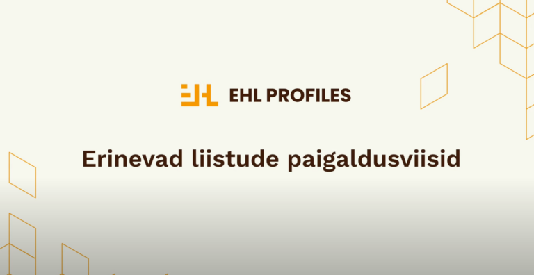 Erinevad liistu paigaldamise viisid