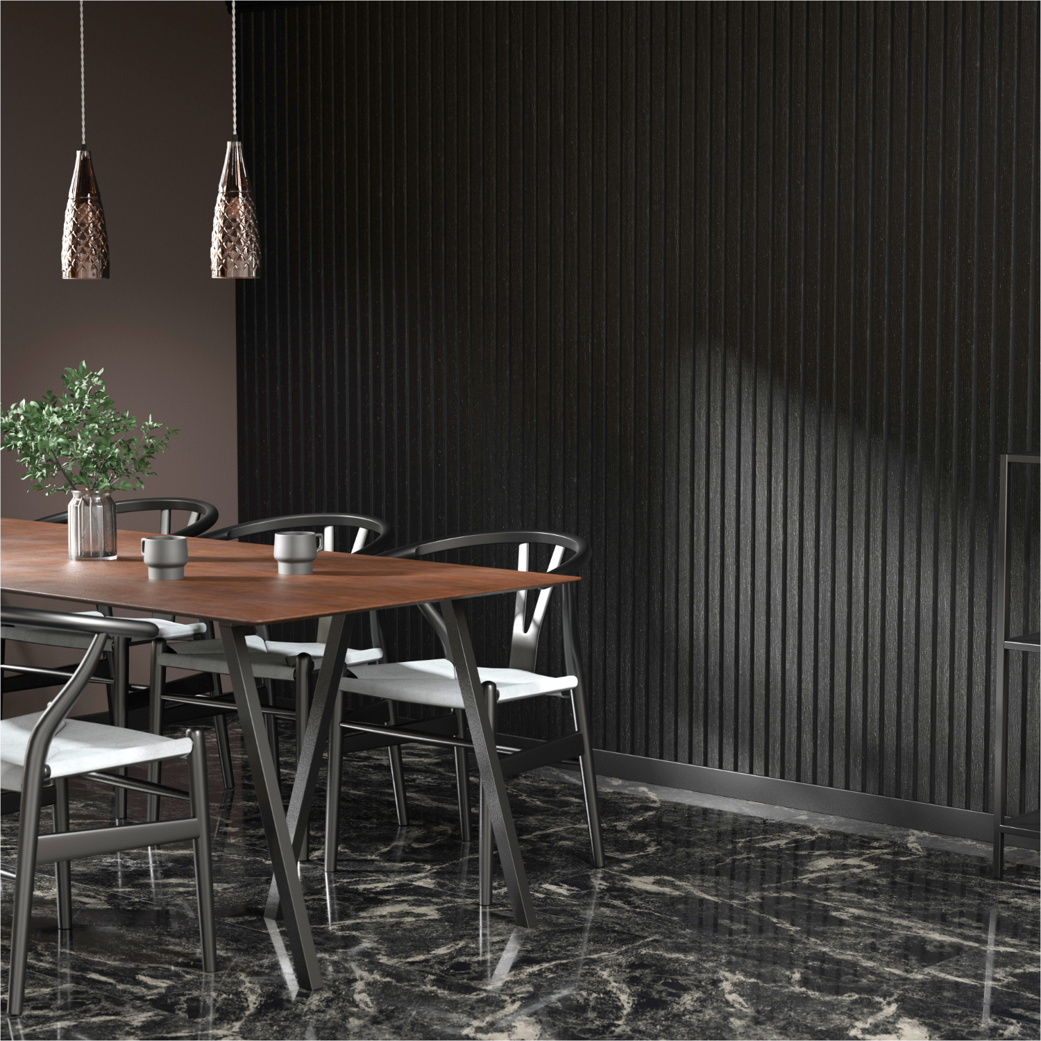 Whisper Czarny filc/ Dąb brunatny (conjo) 19x250x2650 - Image 2