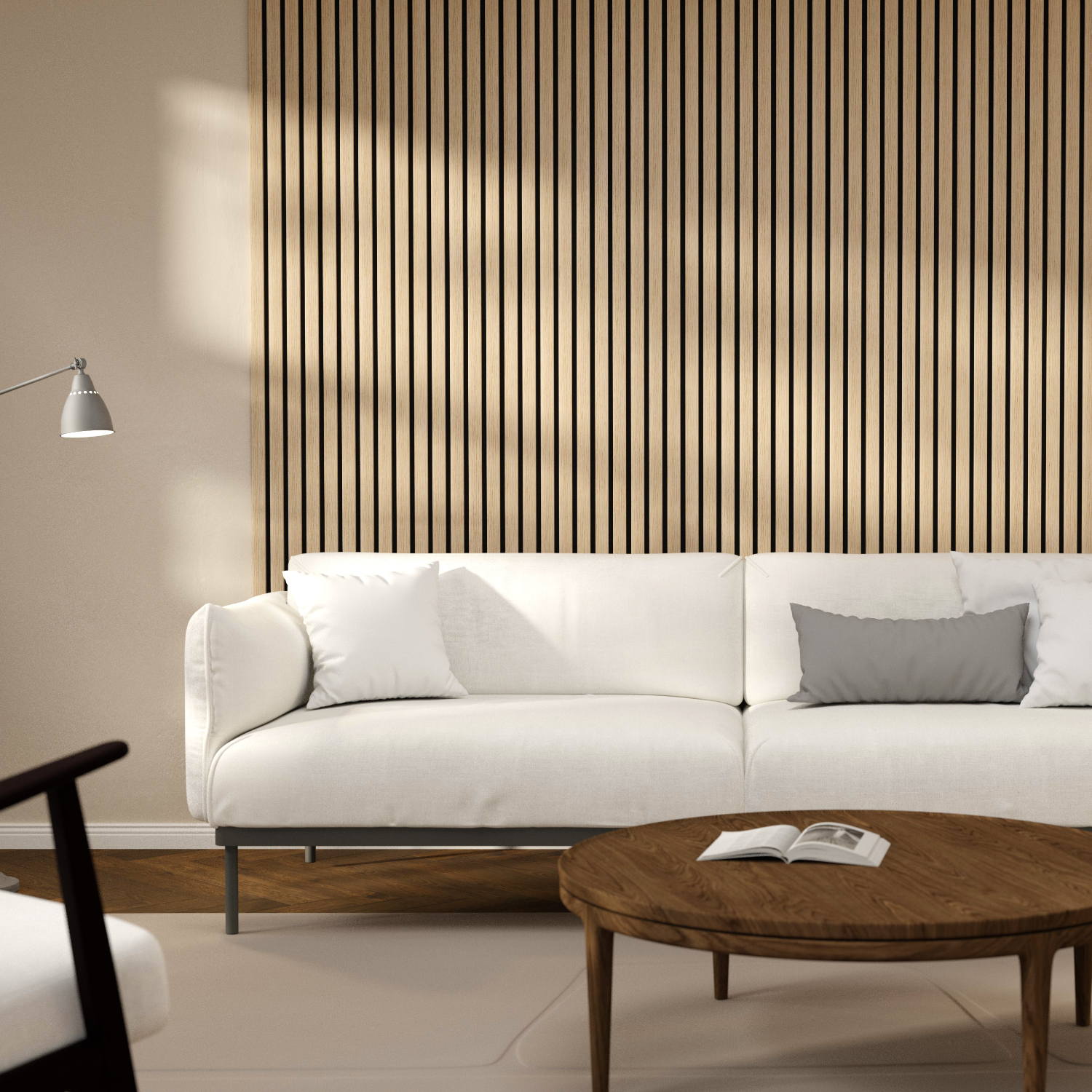 Whisper Czarny filc/ Dąb delikatny (watermelo) 19x250x2650 - Image 2