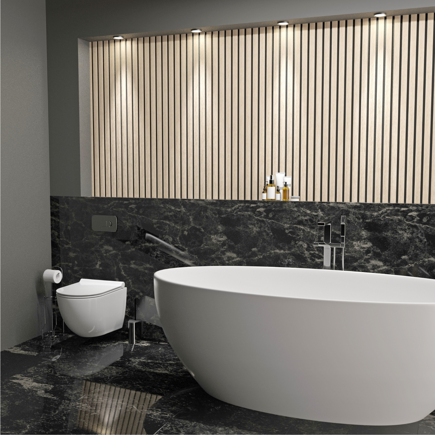 Whisper Czarny filc/ Dąb delikatny (watermelo) 19x250x2650 - Image 3